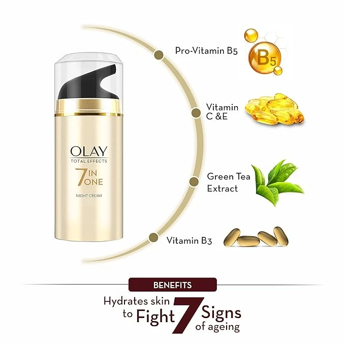 Olay Night Cream Total Effects 7 in 1, Night Cream, 50g-anybringr