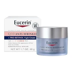 Eucerin Q10 Anti-Wrinkle Night Cream,Facial Cream for Sensitive Skin