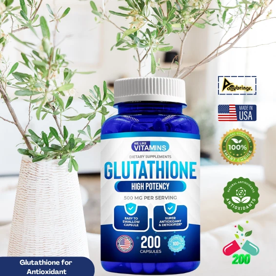 Vitamins Glutathione 500mg Per Serving-200 Glutathione Capsules