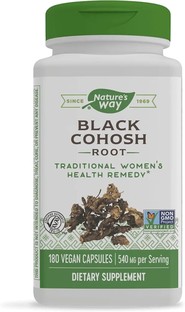 Nature's Way Black Cohosh Root - 180 Vegan Capsules