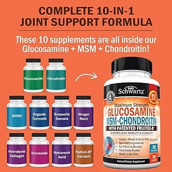 Glucosamine Chondroitin MSM Joint Support Supplement - 2110mg