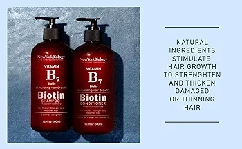 New York Biology Biotin Shampoo and Conditioner Set 16.9 Fl Oz