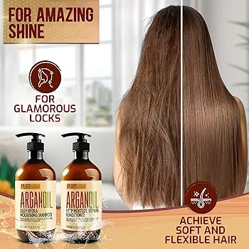 Argan Oil Shampoo and Conditioner Set - Moisturizing Sulfate Free