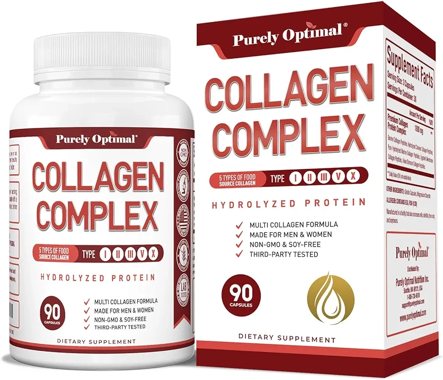 Purely Optimal Premium Multi Collagen Peptides Capsules