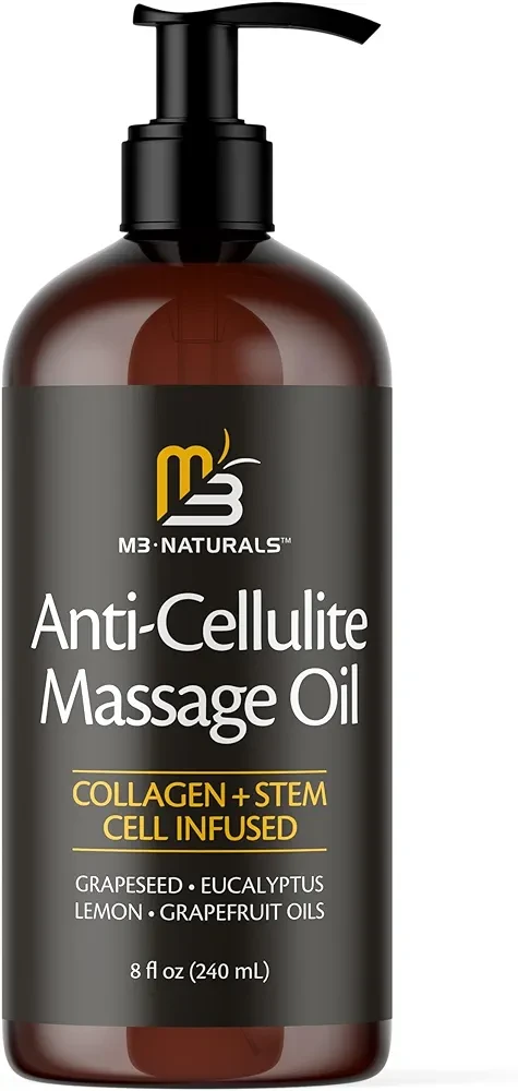 Anti Cellulite Massage Oil - 8 Fl Oz by M3 Naturals