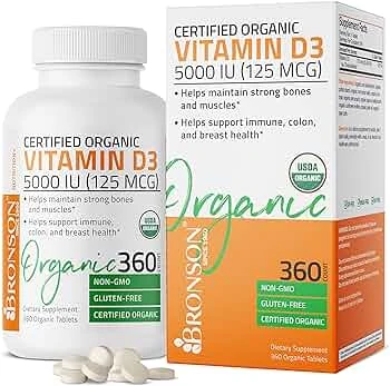 Bronson Vitamin D3 5,000 IU Vitamin D Supplement, 360 Tablets