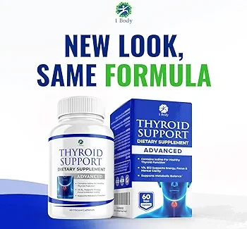 1 Body Thyroid Support Supplement with Iodine