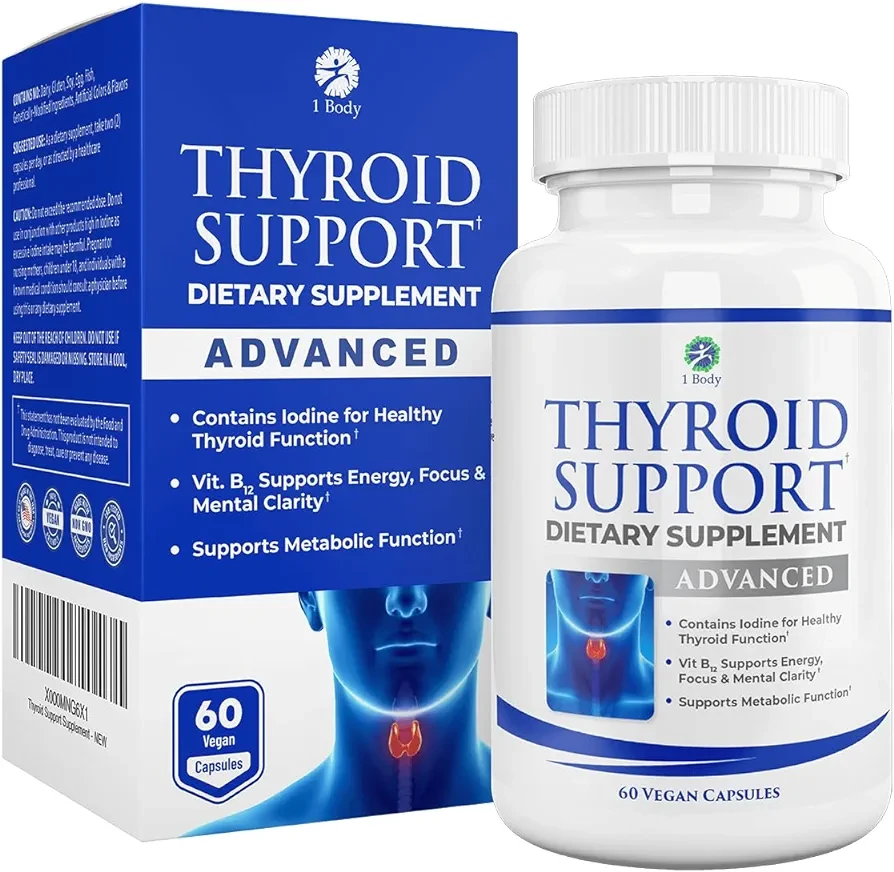 1 Body Thyroid Support Supplement with Iodine