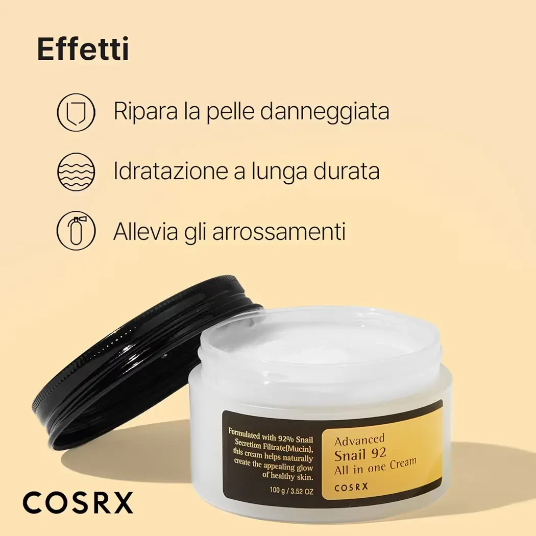 COSRX Snail Mucin 92% Moisturizer 3.52oz/ 100g