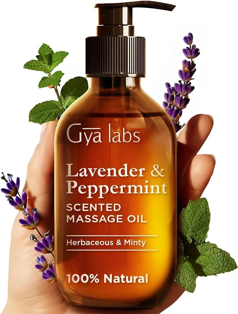 Gya Labs Lavender & Peppermint Massage Oil - 6.76 Fl Oz