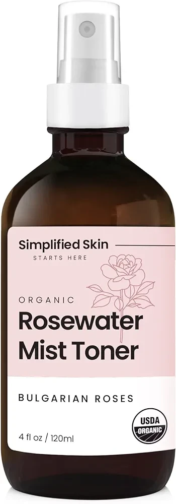 Rose Water for Face & Hair, Organic Facial Toner