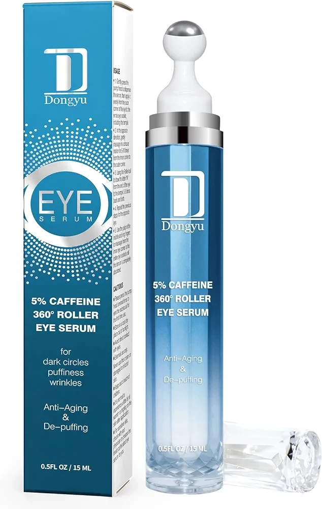 5% Caffeine Eye Serum and Under Eye Roller Cream