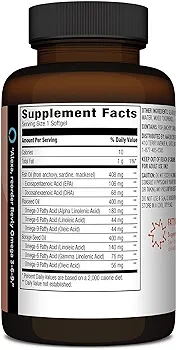 Amazon Brand - Revly Omega 3-6-9 Complex of Fish - 60 Softgels