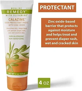 Medline Remedy Olivamine 4 Ounce Calazime Skin Protectant Paste Cream