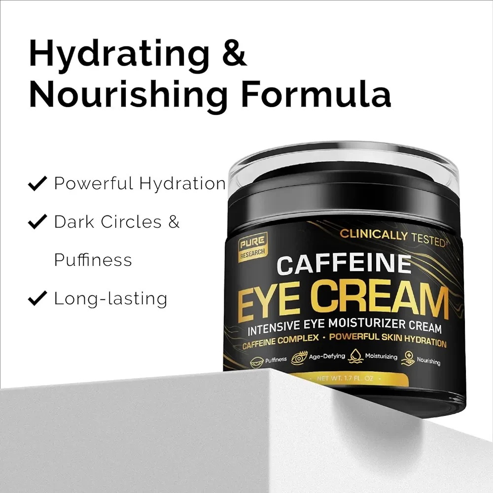 Caffeine Eye Cream For Anti Aging, Dark Circles, Bags, Puffiness