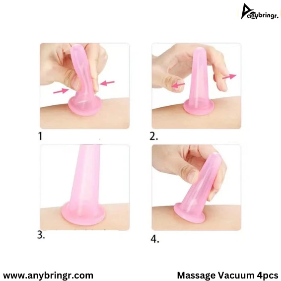 4 Pcs Massage Vacuum Cupping Set Silicone Face Cuping  BD Price