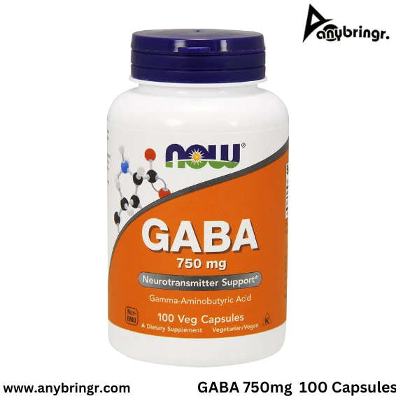 NOW Foods GABA 750 mg - Natural Stress Relief & Sleep Support