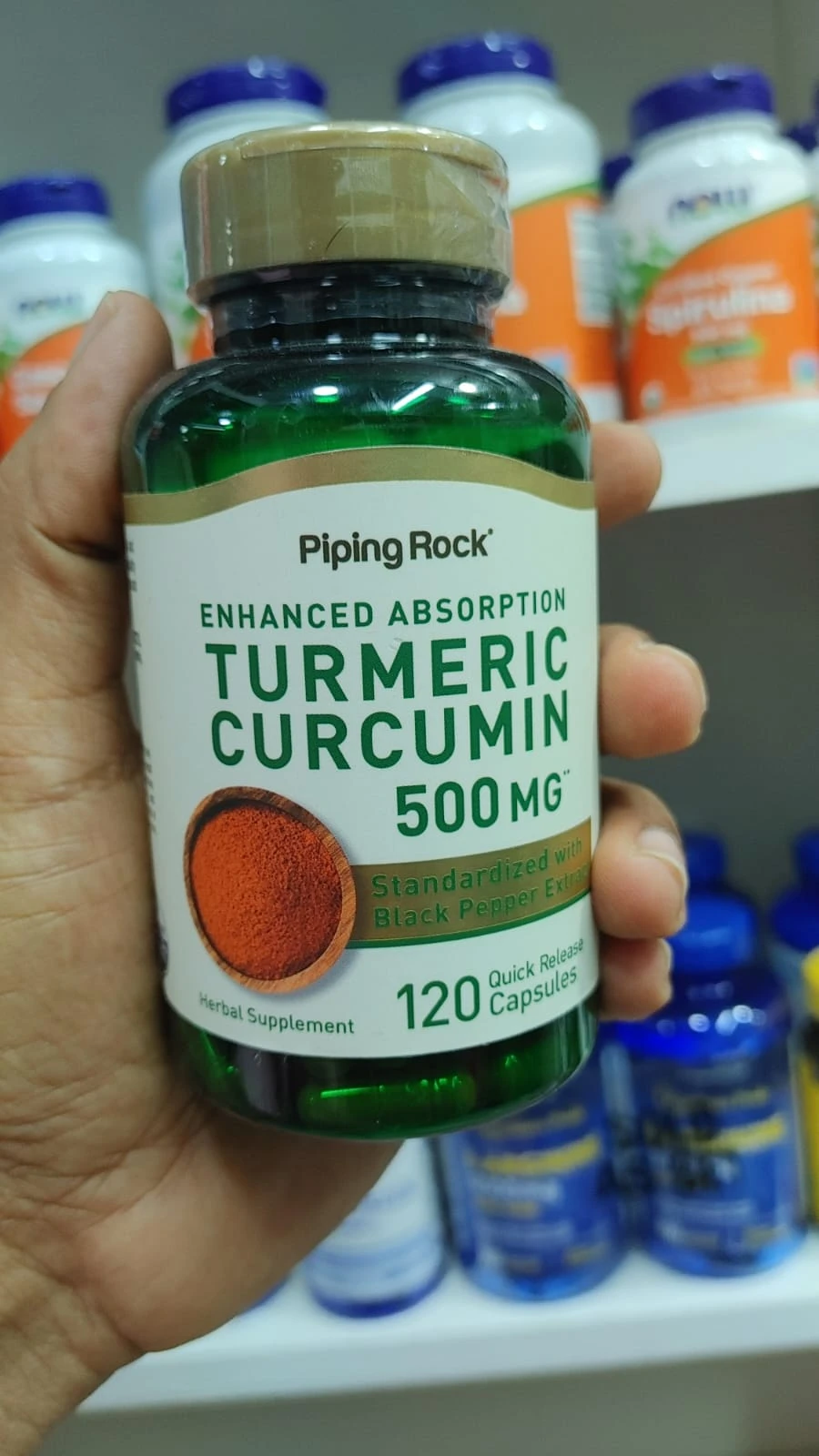 Standardized Turmeric Curcumin 500 mg, 120 Quick Release Capsules