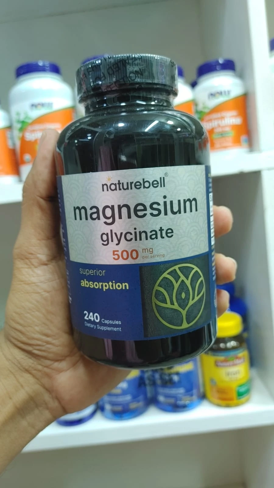 Naturebell Magnesium Glycinate 500mg | 240 Capsules