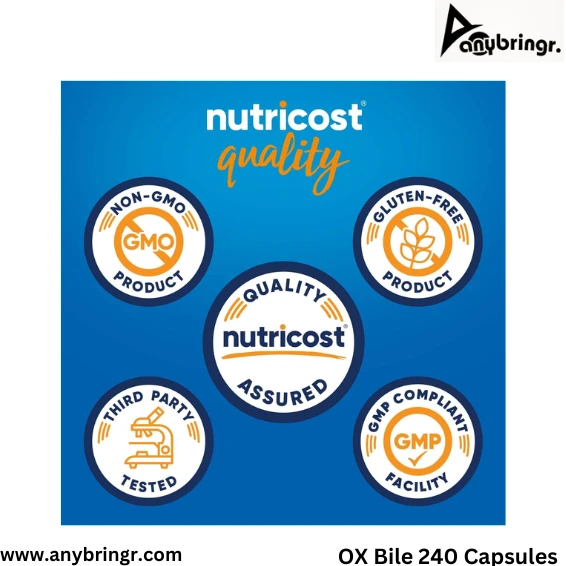 Nutricost Ox Bile  125mg - 240 Capsules